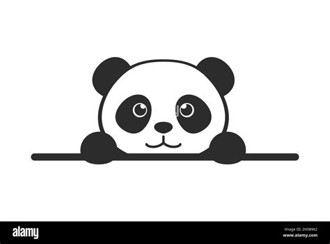 Little Panda. Cartoon Panda. Cute Panda Face. Baby Shower. Paws up over ...