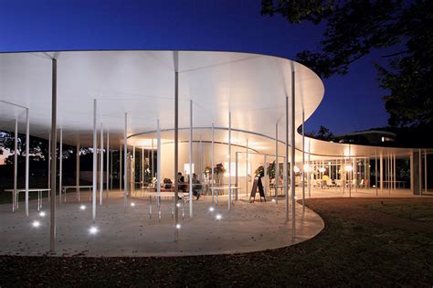 SANAA sets university café beneath sinuous steel canopy