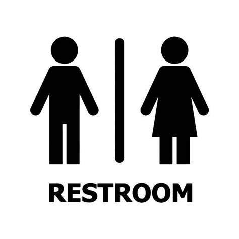 Restroom Sign Vinyl Sticker