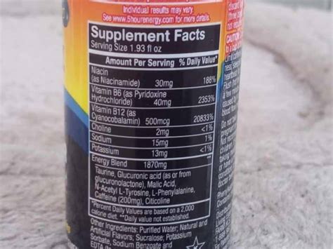 5-Hour Energy Nutrition Facts (Detailed) – Beastly Energy