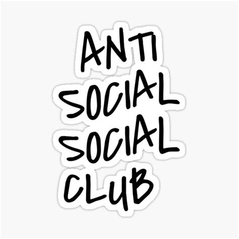 "ANTI SOCIAL SOCIAL CLUB" Sticker for Sale by pedrolealmkt | Redbubble