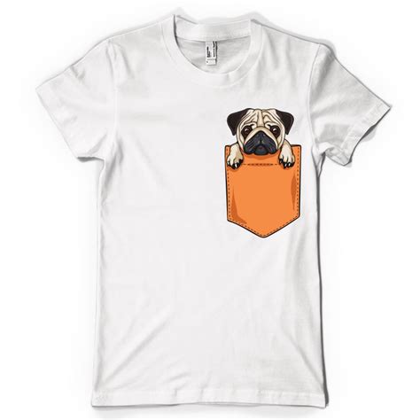 Pug pocket vector t-shirt design template - Buy t-shirt designs