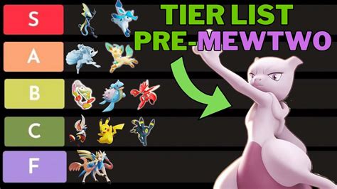 Tier list para subir antes del Lanzamiento de Mewtwo!!! | Tier List ⬆⬇ | Pokémon Unite 🔘 - YouTube