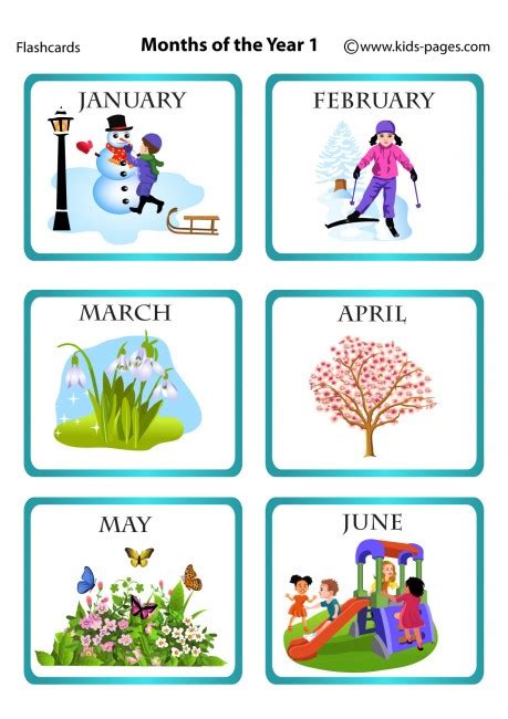 Months Of The Year Flashcards Chart Months In A Year Flashcards | Images and Photos finder