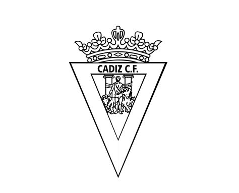 cadiz cf club logo símbolo negro la liga España fútbol americano ...