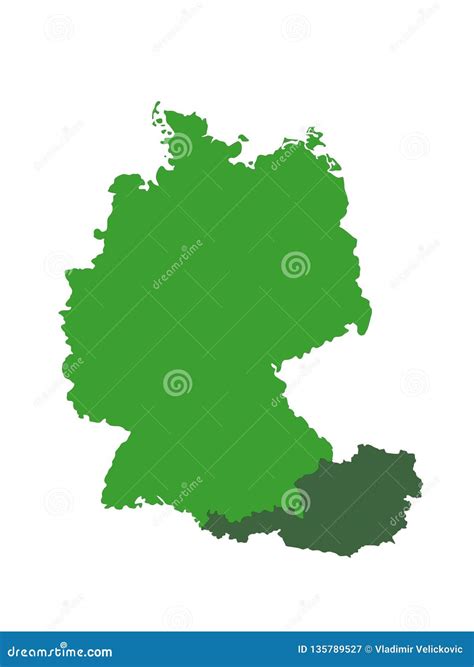 Germany and Austria Maps - Europe Countries Stock Vector - Illustration of austria, countries ...