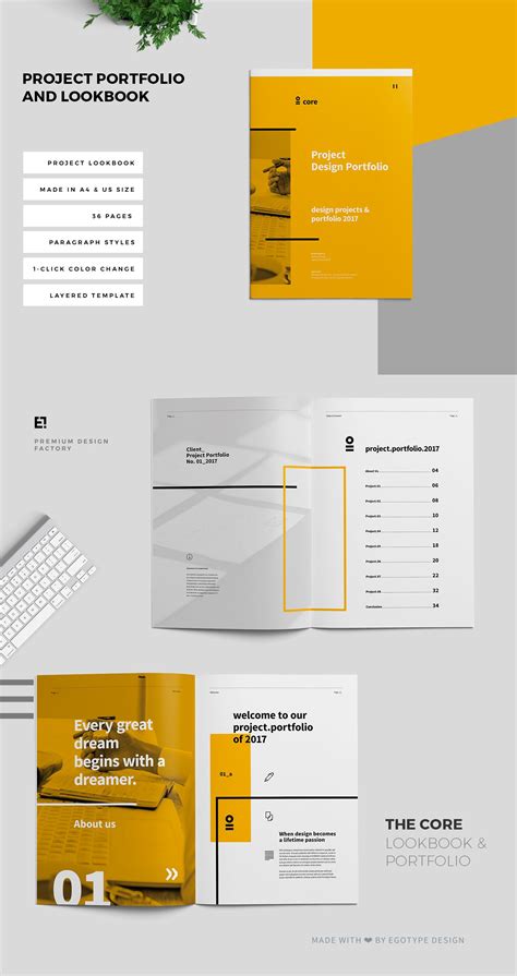 Portfolio and Project Lookbook on Behance | Portfolio design, Portfolio template design ...