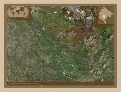 Danilovgrad, Montenegro. Low-res Satellite. Capital Stock Illustration ...