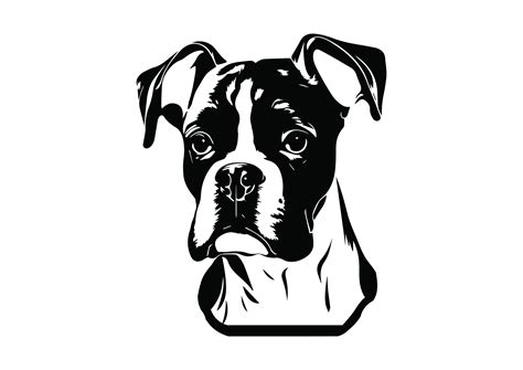 BOXER HEAD SVG Boxer Head Clipart Boxer Head Dog Svg Files - Etsy UK