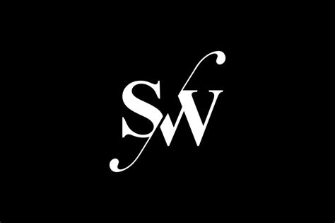 SW Monogram Logo Design By Vectorseller | TheHungryJPEG.com