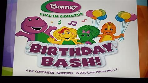 Barney Live in Concert Birthday Bash! - I Love You (Folk) - YouTube