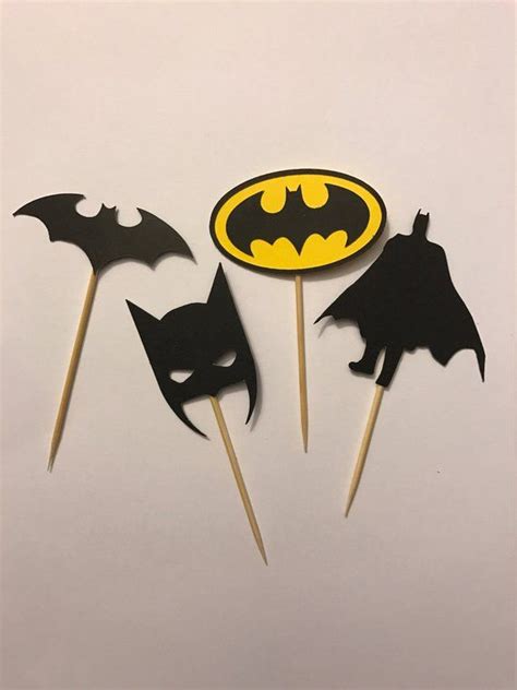 Batman cupcake toppers Superhero birthday party batman logo | Etsy | Batman party decorations ...