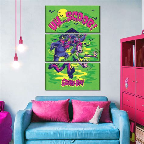 Scooby Doo Baddies Chasing Shaggy Wall Art | Digital Art