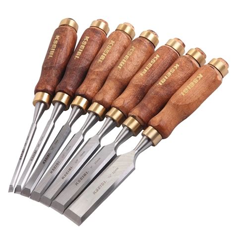 Wood Carving Chisel Set Woodworking Premium Quality Chrome Manganese Wooden Handle Chisel Set ...