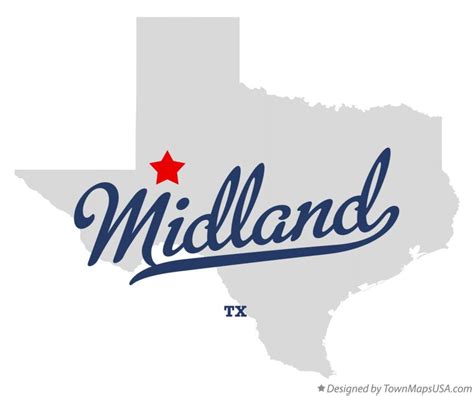 Map of Midland, TX, Texas