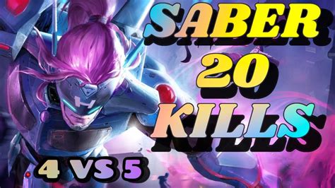 4 vs 5! Saber Mobile Legends/Saber Best Build 2021/Saber Jungle/Top Global Saber Gameplay 2021 ...