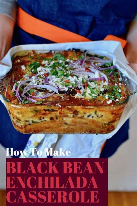 Vegetarian Black Bean Enchilada Casserole Recipe | Recipe | Enchilada casserole recipes ...