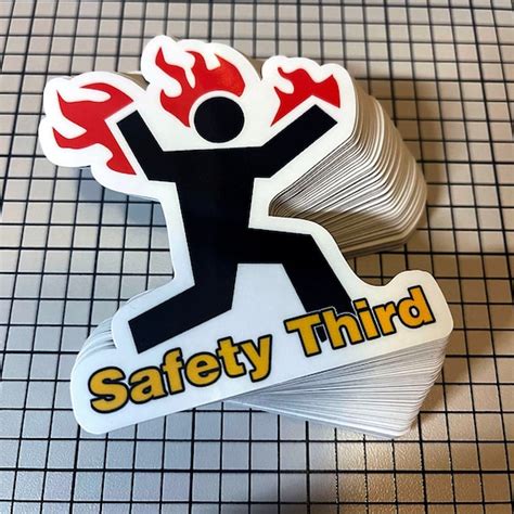 Safety Third Vinyl Sticker 3 All Weather high quality | Etsy