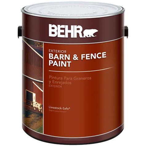 BEHR 1-gal. Red Exterior Barn and Fence Paint-02501 - The Home Depot