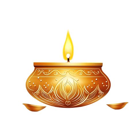 Indian Festival Happy Diwali Celebration Card With Realistic Oil Lamp, Diwali Celebration, Happy ...