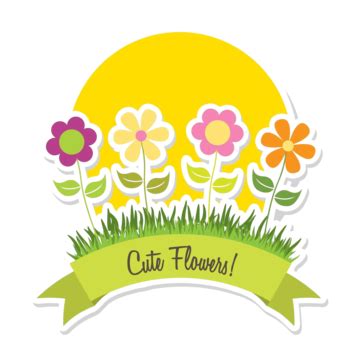 Spring Flower Bouquet Colored Cartoon Illustration Background Beautiful Picture Vector ...