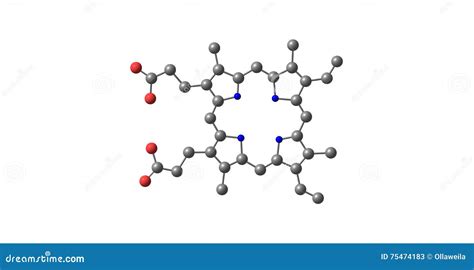 Porphyrin Molecular Structure Isolated on White Stock Illustration - Illustration of organic ...