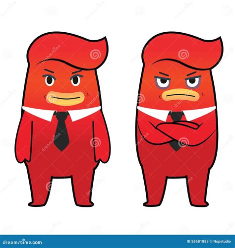 Red Monster Cartoon Character Stock Vector - Image: 58681883