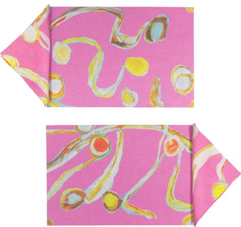 set of 2 light flux placemats and napkins in pink by Luisa longo on ...