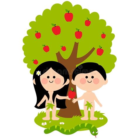 Adam And Eve Stock Vector - Image: 56239328