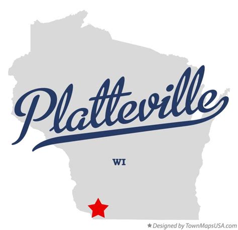 Map of Platteville, WI, Wisconsin