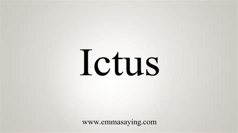 How To Say Ictus - YouTube