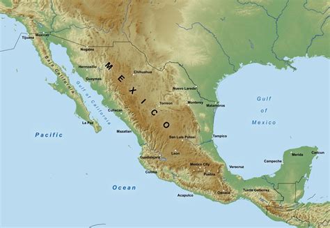 mexico-physical-map | Doodles Academy