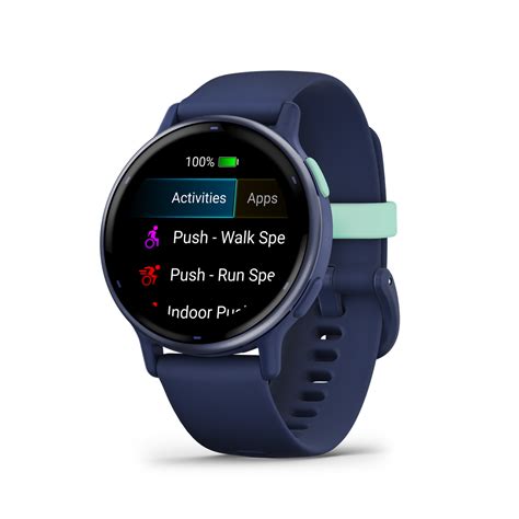 Garmin Vivoactive 5 - Metallic Navy Aluminum Bezel with Navy Case and ...