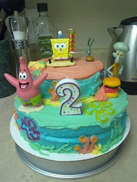 Homemade SpongeBob Birthday Cake | Braylen's 2nd Birthday Ideas | Pinterest | Spongebob Birthday ...