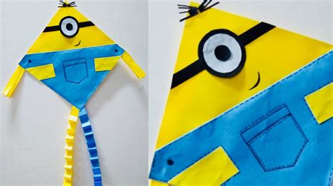 How to make CUTE MINION Kite-2 - YouTube