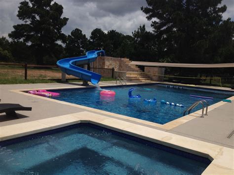 Fiberglass Water Slides for residential pools! | Residential pool, Custom pools, Pool slides