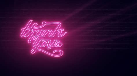 Premium Photo | Thank you text neon sign light effect horizontal design pink glow and empty ...