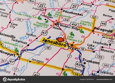 Jonesboro City Usa Travel Map Concept Travel Stock Photo by ©Leo-nik 367047012