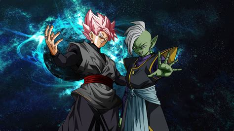 Download Zamasu And Super Saiyan Rose Goku Wallpaper | Wallpapers.com