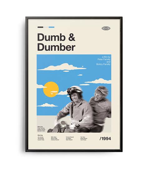 Mid-century modern Dumb and Dumber movie poster - Weekend Poster