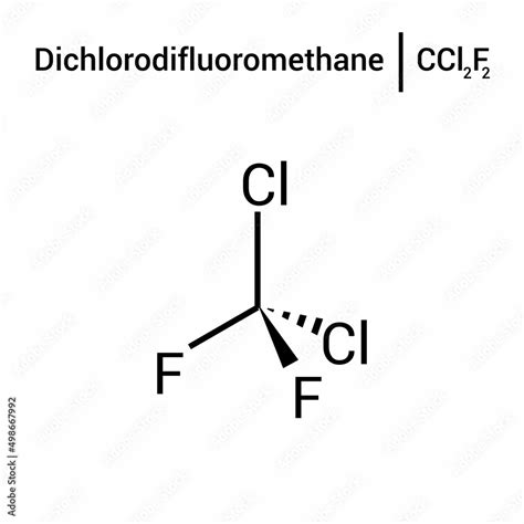 chemical structure of Dichlorodifluoromethane (Freon-12) CCl2F2 Stock Vector | Adobe Stock