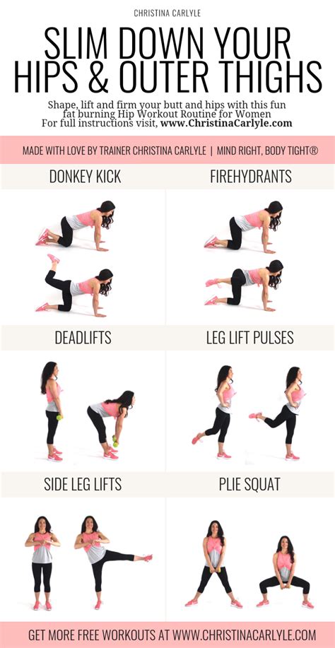 Fat Burning Hip Workout for Tight, Toned Hips - Christina Carlyle