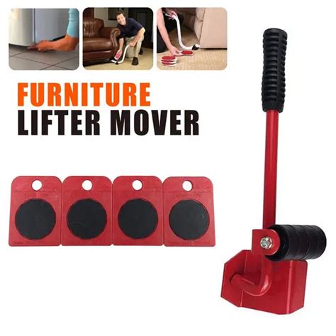 Furniture Transport Set Lift System One Moves Furniture Lifter and 4 Furniture Moving sliders ...