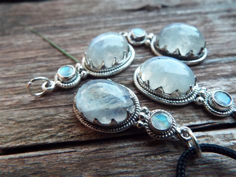 Sterling Silver Moonstone Jewelry Pendant Gemstone Handmade