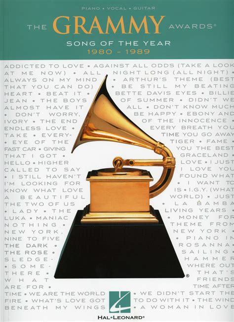 The Grammy Awards Song Of The Year 1980 - 1989 Sb - Musikhaus Schlaile ...