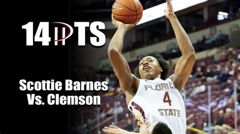 Florida State's Scottie Barnes Scores 14 Points vs. Clemson | Full ...