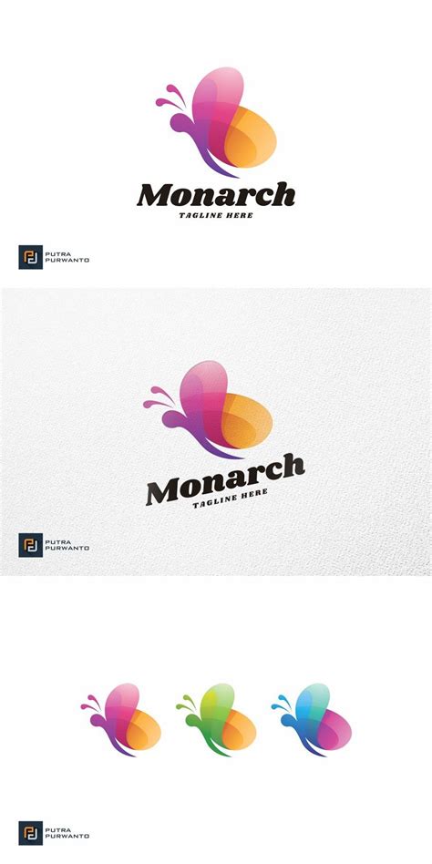 Monarch / Butterfly - Logo Template | Butterfly logo, Butterfly design ...