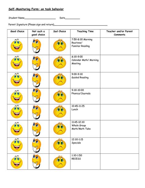 on task behavior chart | Behavior chart printable, Individual behavior ...