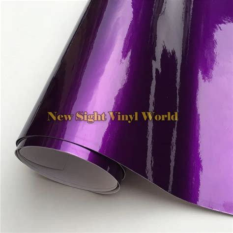 High Quality Glossy Metallic Purple Vinyl Film Violet Glossy Vinyl Car ...