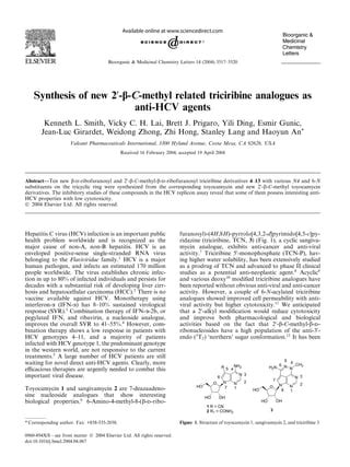 Nucleosides BMCL04-3517 Harry | PDF